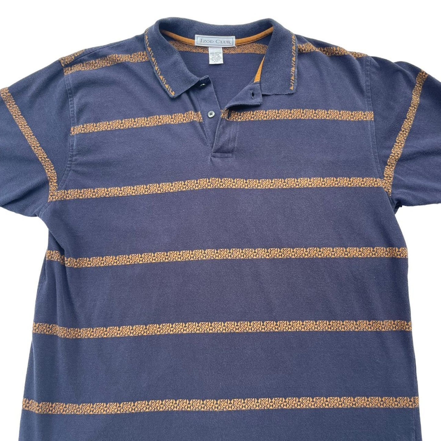 Izod Club Navy Blue Aztec Polo XL