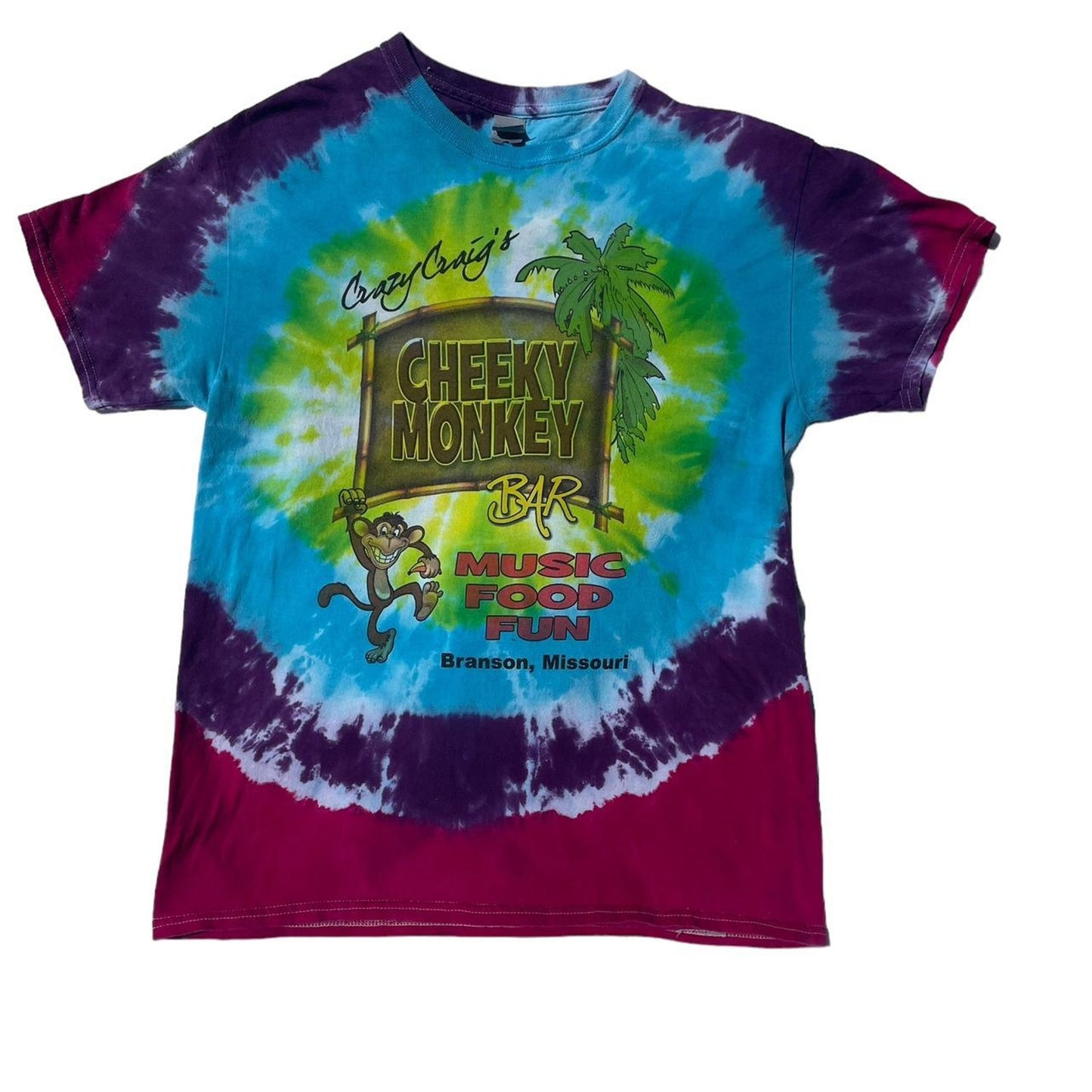 Funny Tie Dye Tshirt Cheeky Monkey