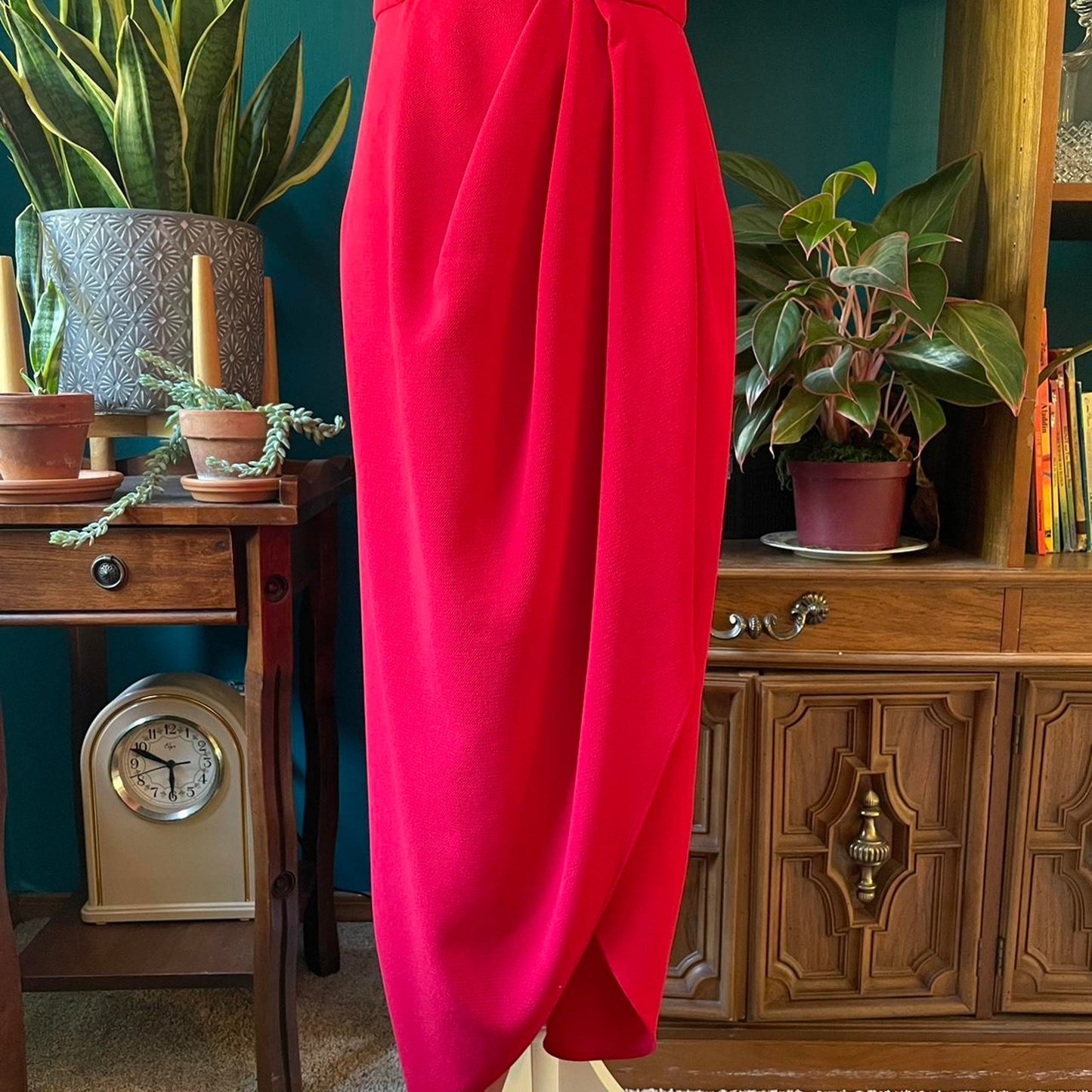 NWT y2k Maxi Dress Red 10 Fitted Bodice/Empire Waist Cocktail Homecoming Formal