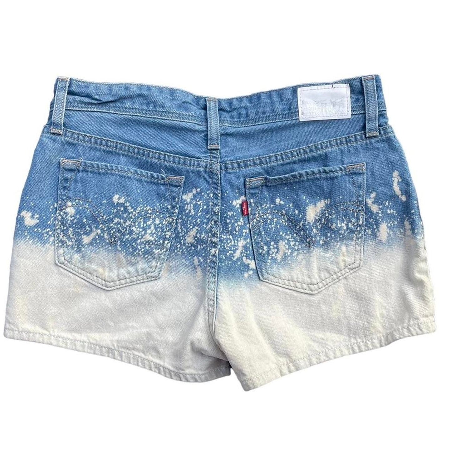 Levis Distressed Bleached Cut Off Shorts Size 27