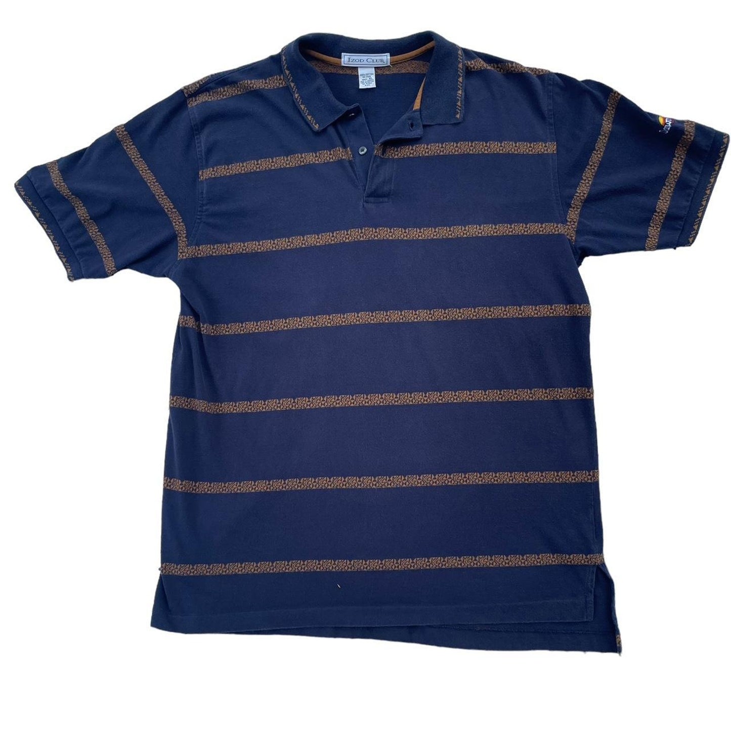 Izod Club Navy Blue Aztec Polo XL