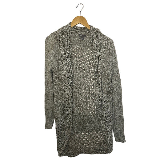 Eddie Bauer Cardigan Women's M Green Casual Open Front Knit Long Sleeve BohoChic