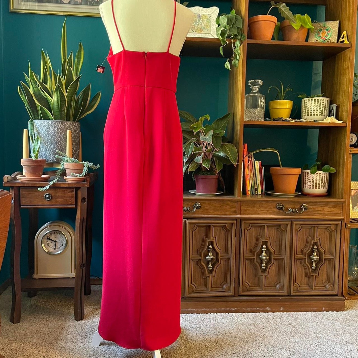 NWT y2k Maxi Dress Red 10 Fitted Bodice/Empire Waist Cocktail Homecoming Formal