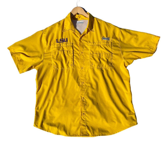 LSU Columbia Brand PFG Short-sleeve Shirt