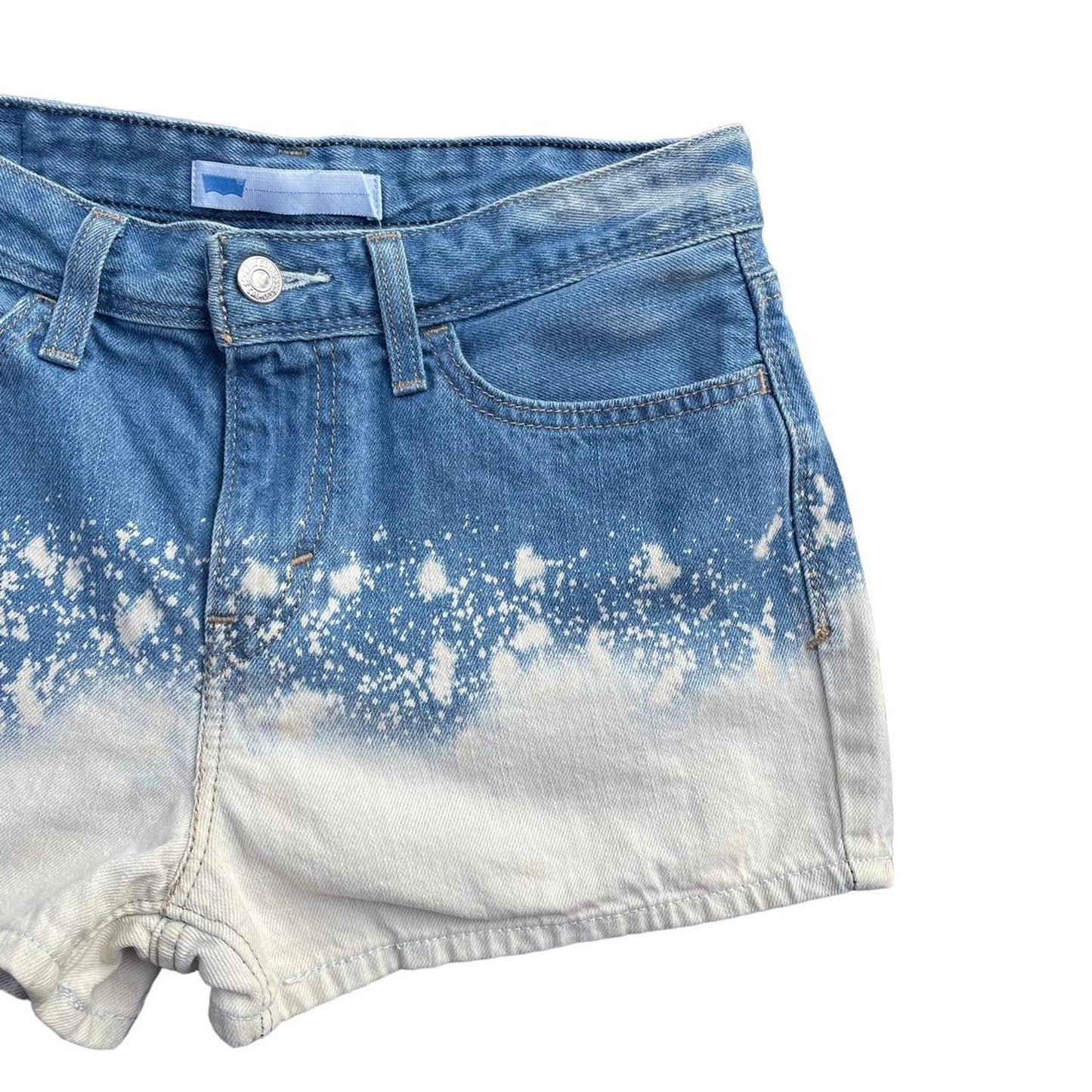 Levis Distressed Bleached Cut Off Shorts Size 27