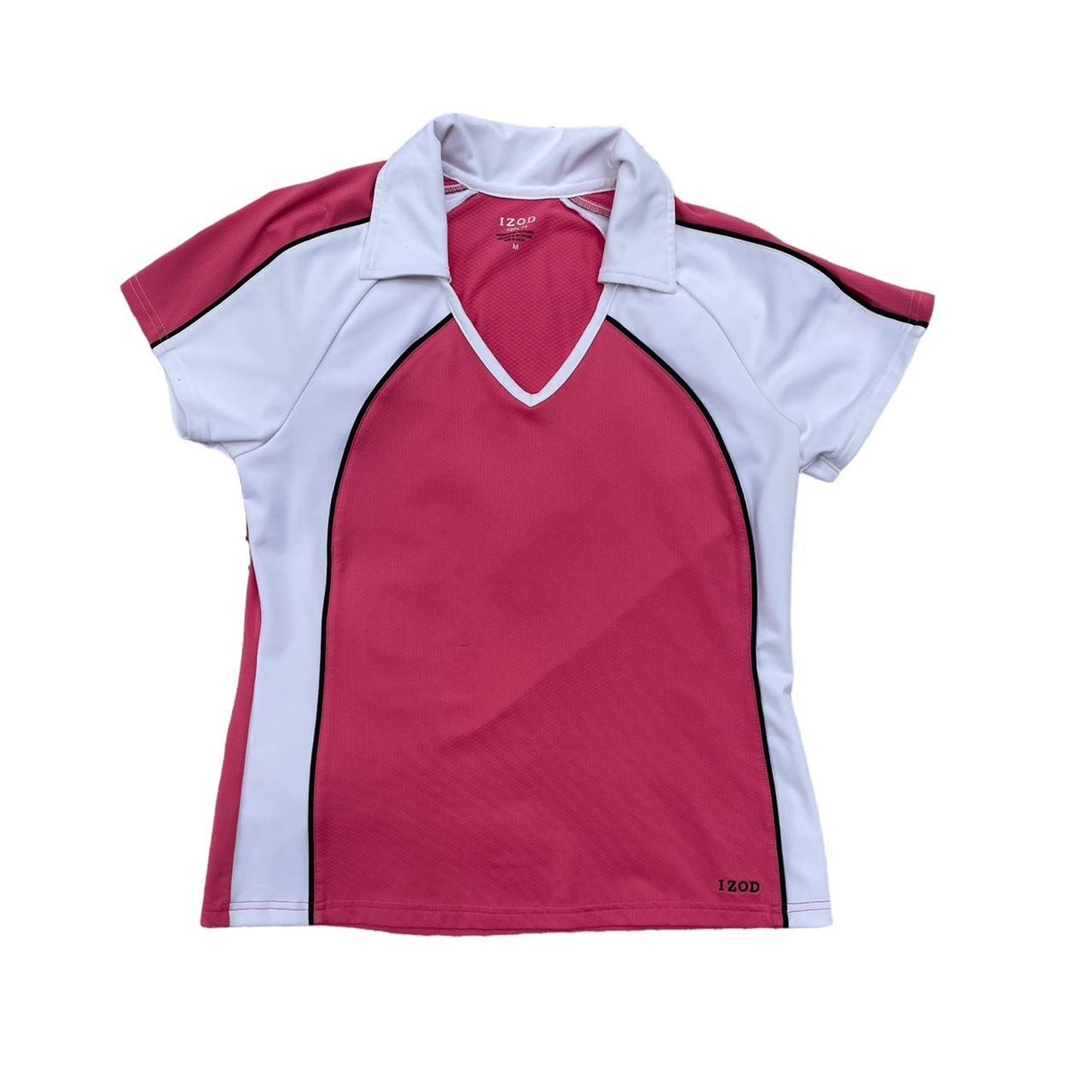 Izod Club Womens Golf Shirt Pink Medium