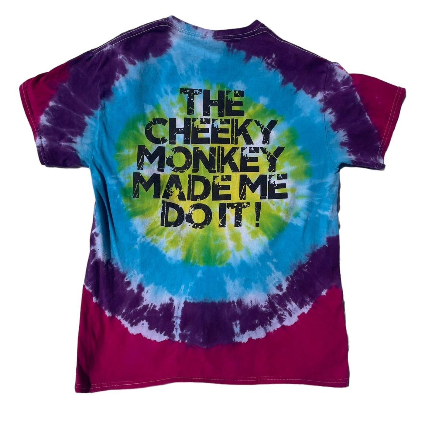 Funny Tie Dye Tshirt Cheeky Monkey