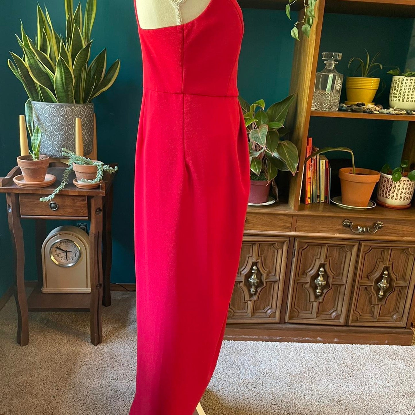 NWT y2k Maxi Dress Red 10 Fitted Bodice/Empire Waist Cocktail Homecoming Formal