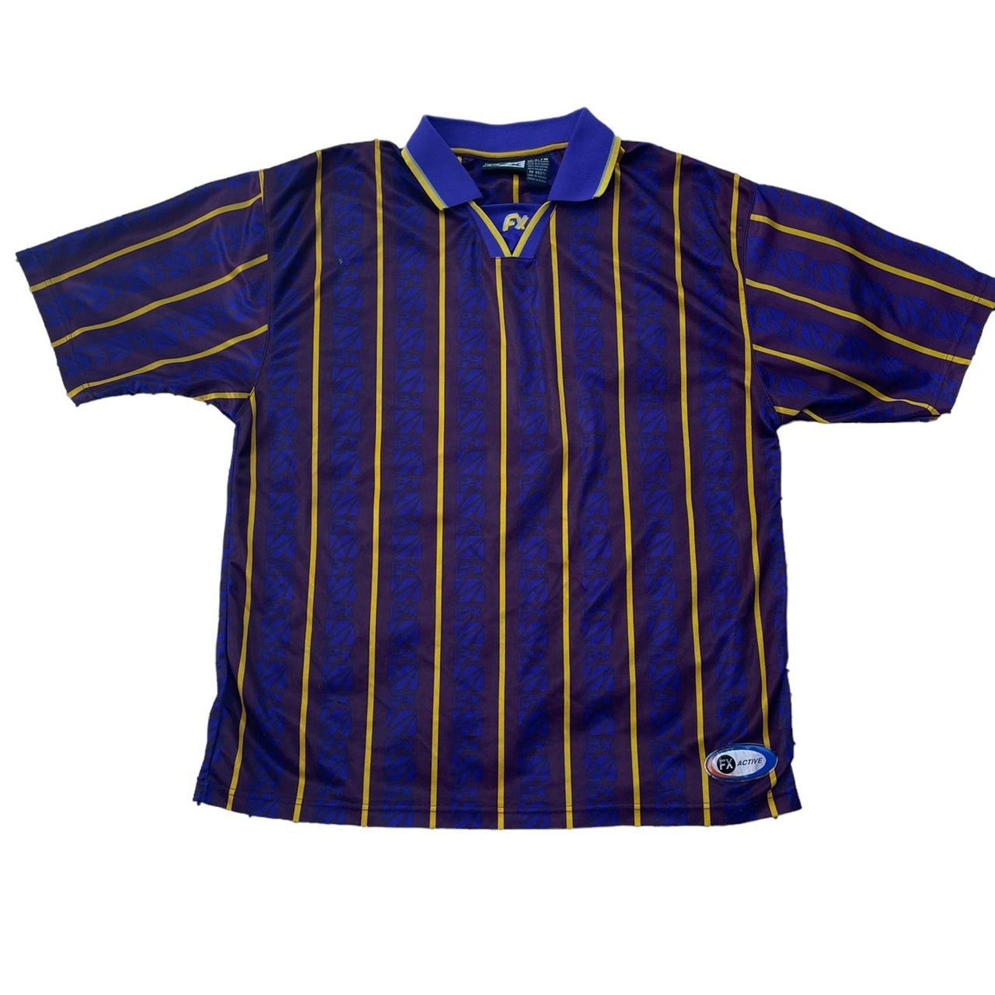 FX Street Active Streetware Striped Mesh Polo Large