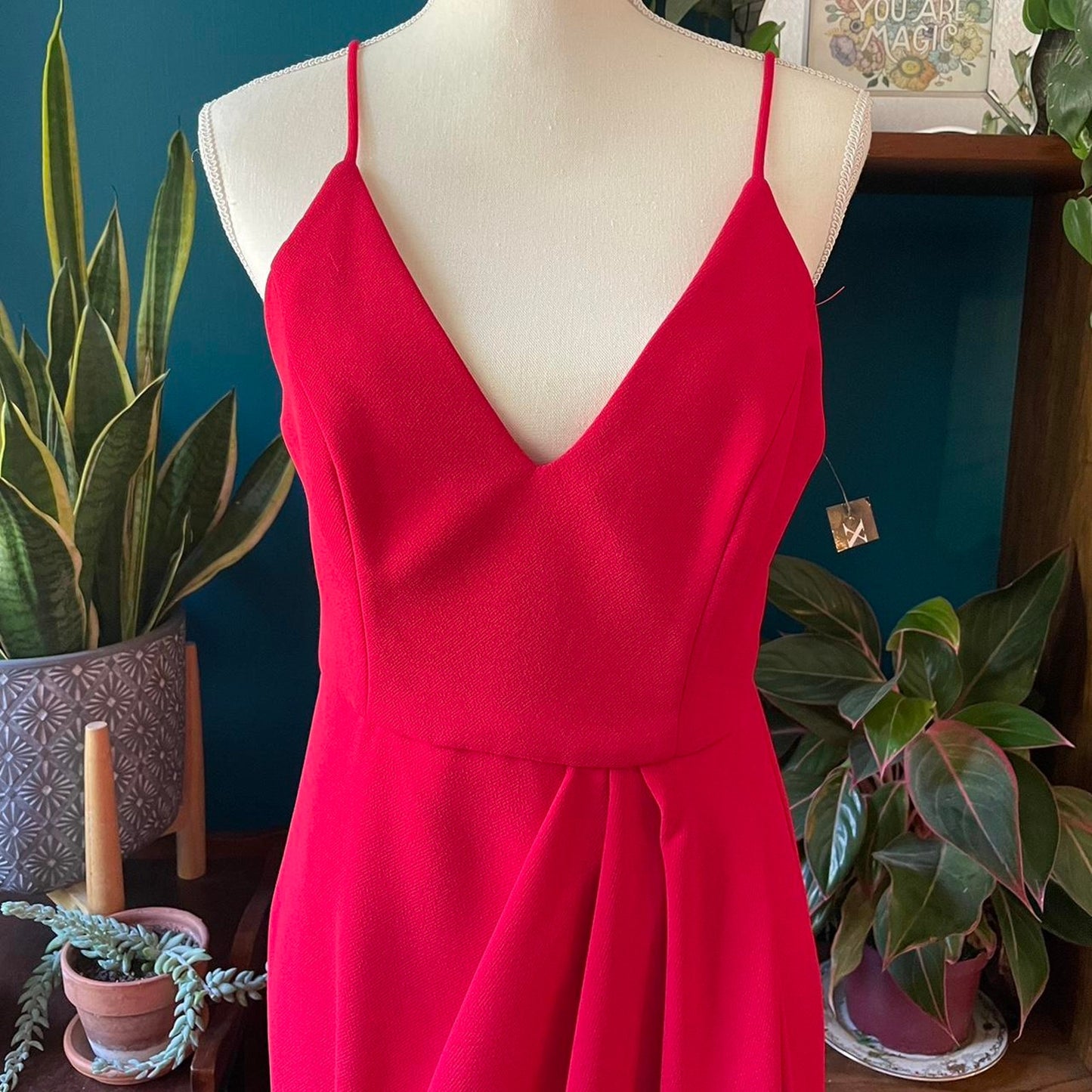 NWT y2k Maxi Dress Red 10 Fitted Bodice/Empire Waist Cocktail Homecoming Formal