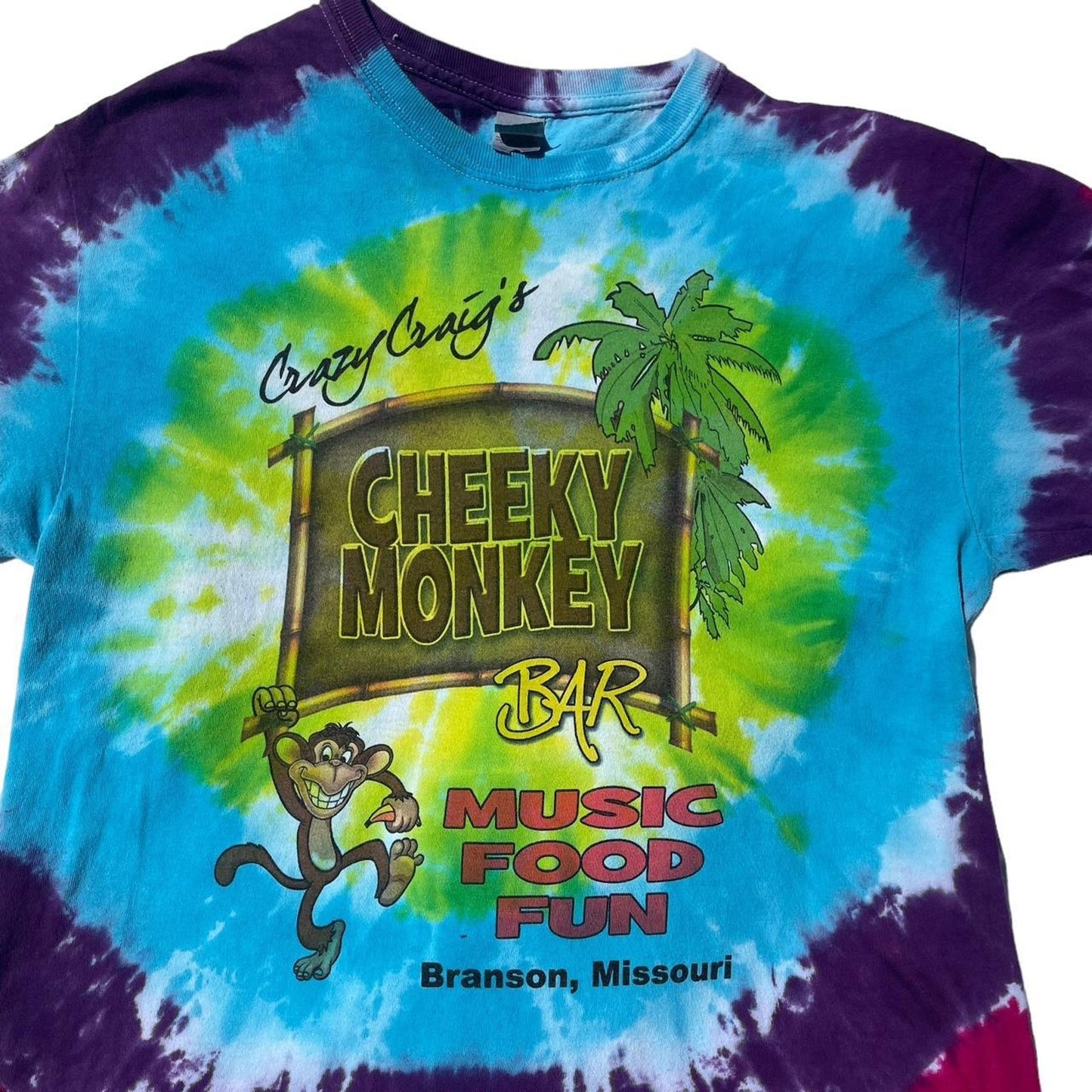 Funny Tie Dye Tshirt Cheeky Monkey