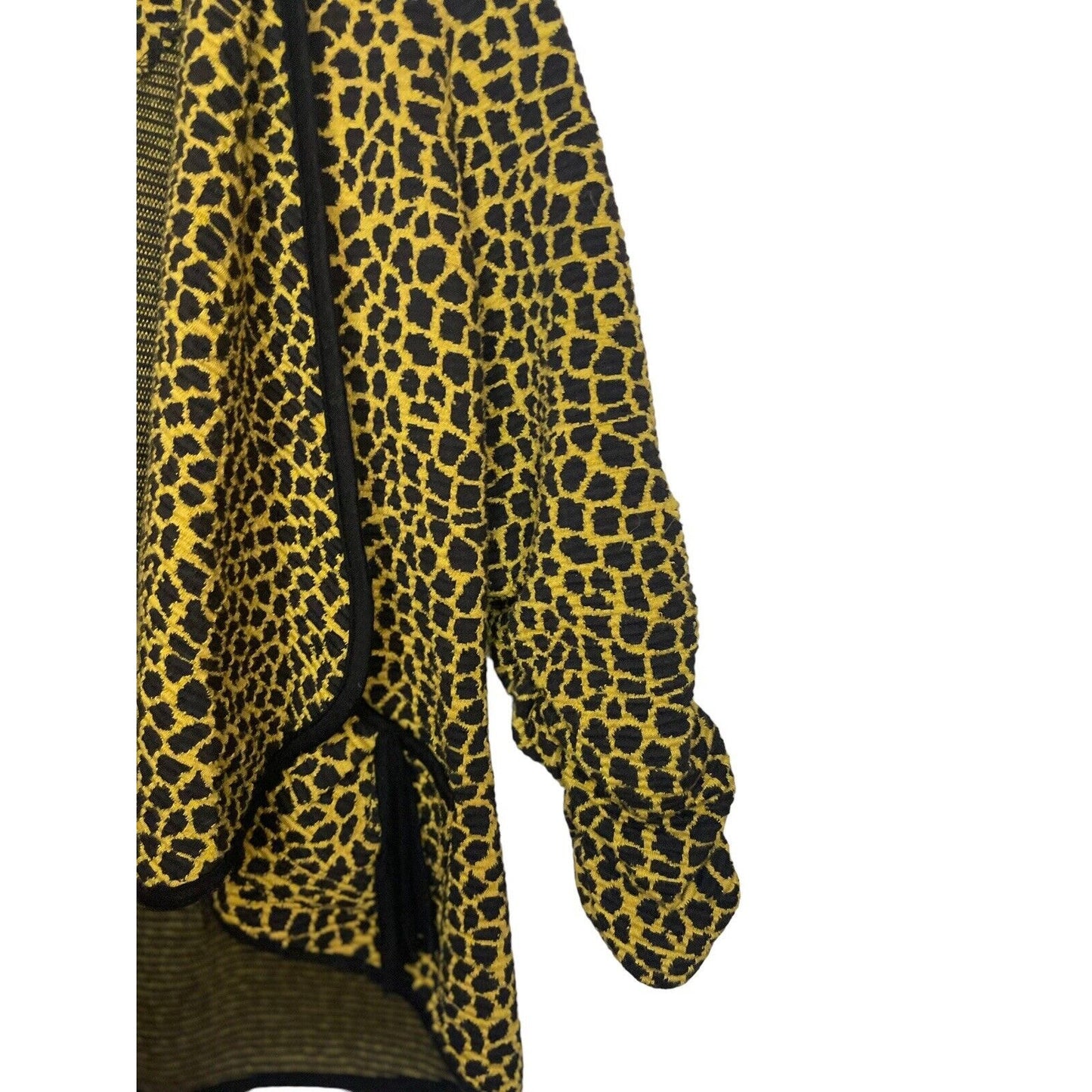 Leopard Print Thick Cardigan Small Cheryl Nash Windridge 3/4 Sleeve Animal Print